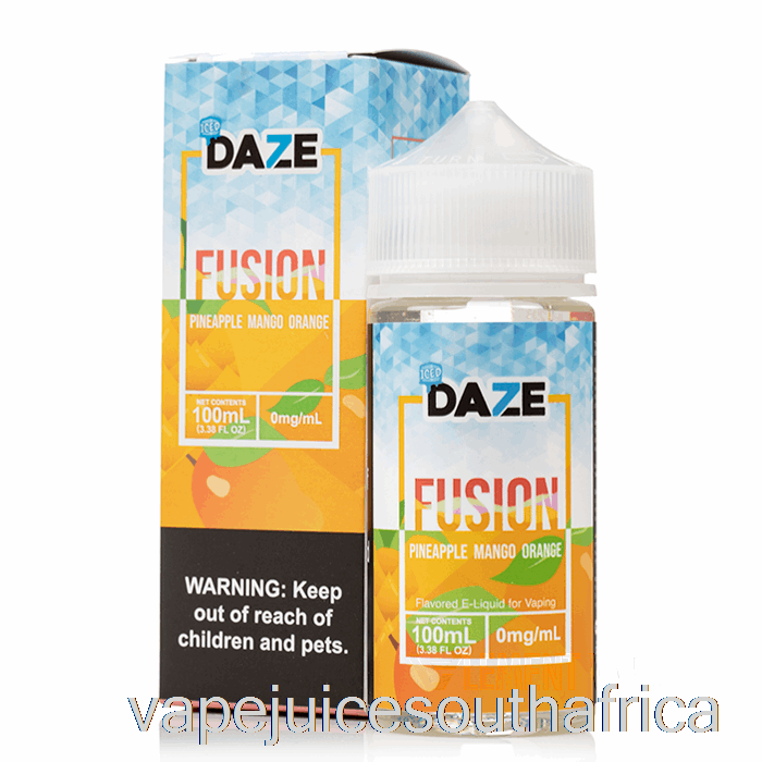 Vape Juice South Africa Iced Pineapple Mango Orange - 7 Daze Fusion - 100Ml 0Mg